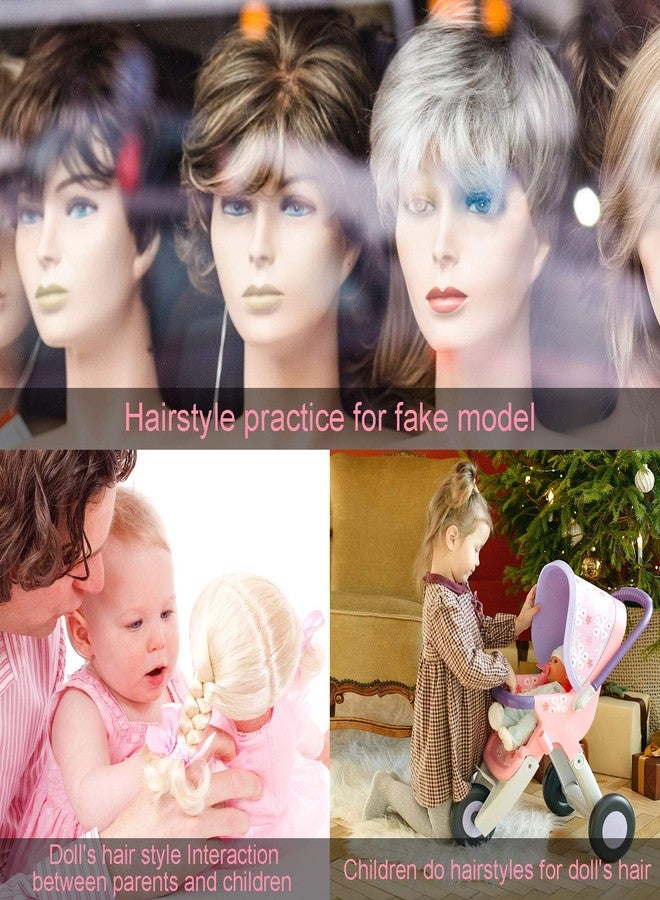 YoungJoy 2 Pcs Mini Hairbrush Play Wig Hair Brush in Pink Styling Accessories Hair Beauty Hair Care Tools Compatible with 18 and 14 Inch Item(Style 5) - Image 5